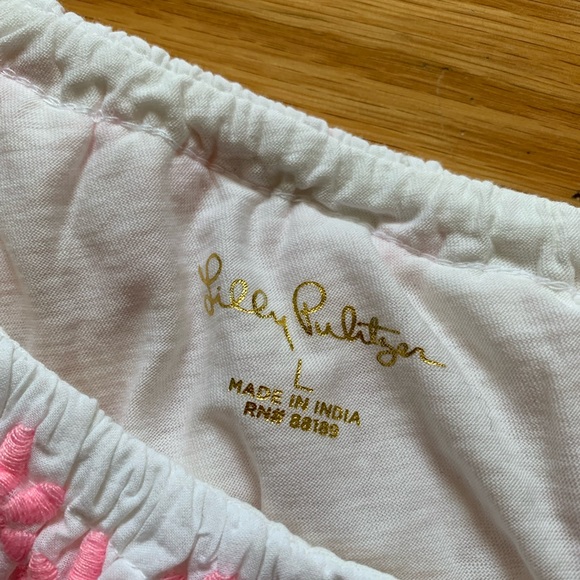 Lilly Pulitzer pink and white cold shoulder top - Picture 2 of 2